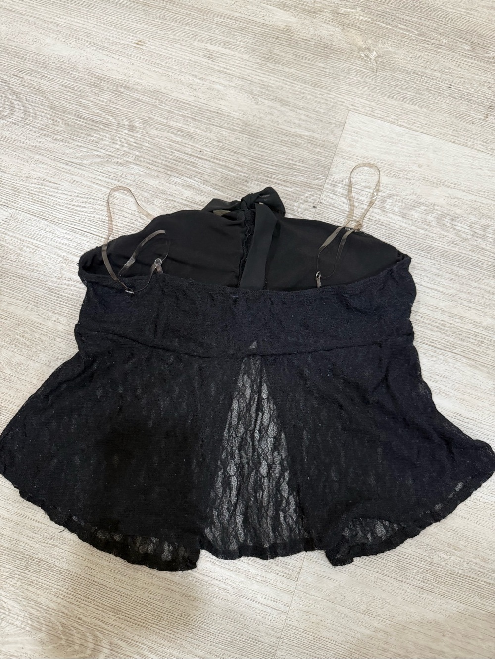 Black Lace Halter Strapless Camisole - Picture 2 of 2